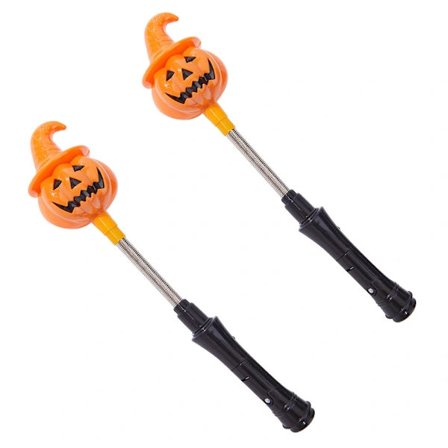 Blinkende Lampe Halloween Heks Græskar Lygte LED-Stav