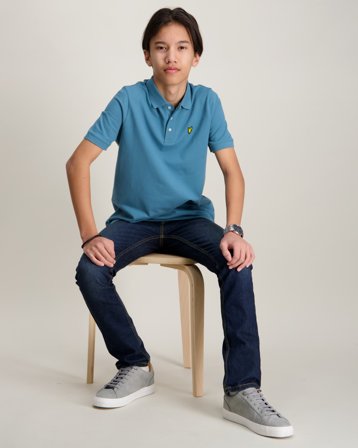 Lyle & Scott Plain Polo Shirt Bleu Polos Garçon - Kids Brand Store