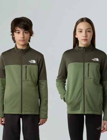 The North Face Teen Hike Midlayer Fz - Khaki green - 130-141