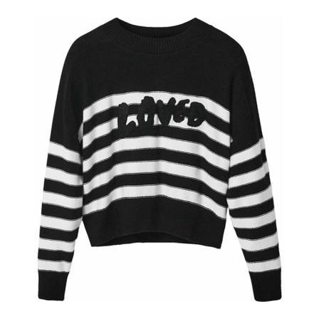 Desigual, Round-neck Knitwear Zwart, Dames, Maat:S,Katoen