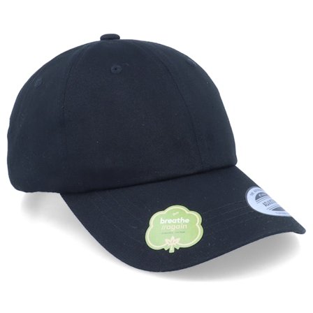 Yupoong - Svart adjustable Keps - Organic Black Dad Cap @ Hatstore