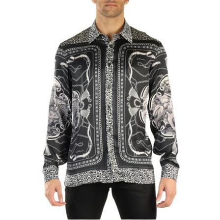 Just Cavalli, Casual Shirts Zwart, Heren, Maat:L