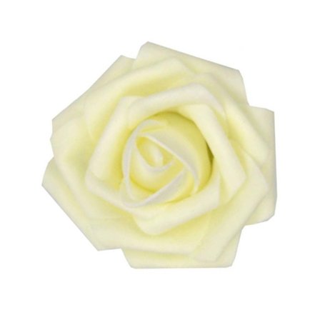 Håndlagde kunstige blomster, kremhvit myk lateksskum for DIY bryllupsdekor, gjenbrukbare arrangementer (60 stk)