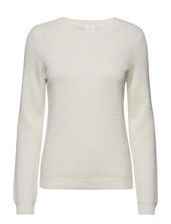 Vichassa L/S Knit Top Villapaita Kermanvärinen Vila