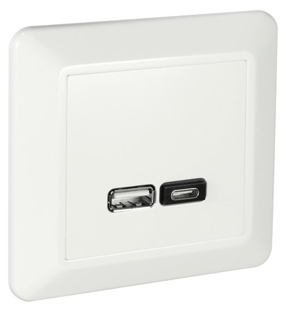 Elko RS Latausasema upotettava, USB A+C, Kytkimet & pistorasiat