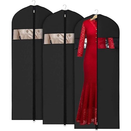 Ineasicer Oxford-stof Tøjpose Frakkeovertræk 150 cm til Opbevaring og Rejser, Mølsikker, Sammenfoldelig og Vaskbar til Danse- og Aftenkjoler (150 cm/3
