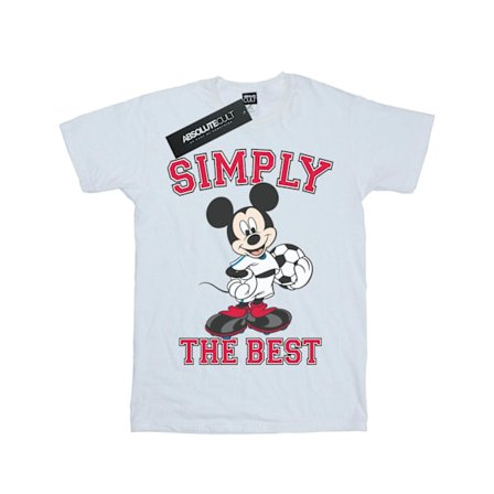 Disney Boys Mickey Mouse Simply The Best T-Shirt 7-8 år Vit