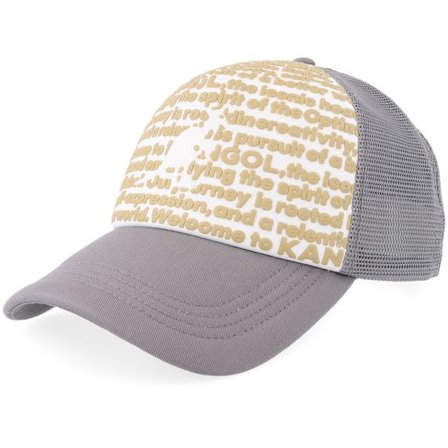 Kangol - Grå trucker Keps - Kg Fine Print Grey A-frame Trucker @ Hatstore