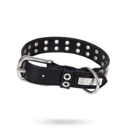 DOGArtist - ROCK Special Black - Läder Hundhalsband- Hundhalsband