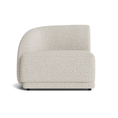 Copenhagen Modul Sofa, Venstrevendt Armlæn, Crush Bouclé Råhvid, 90x90x76cm - Fast Komfort, Elegant Design - Perfekt til Stuen, Unik Sofa