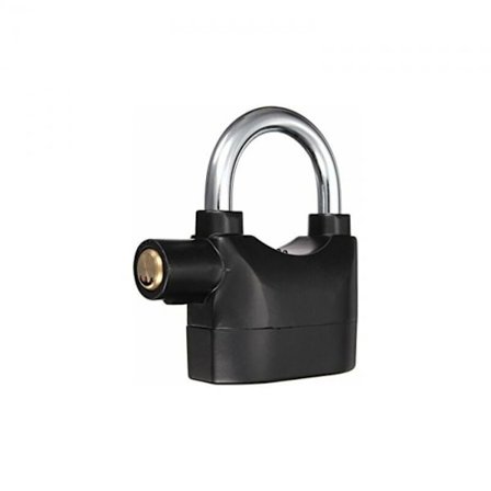 Alarm hengelås med sirene sikkerhet sykkel motorsykkel svart padloc