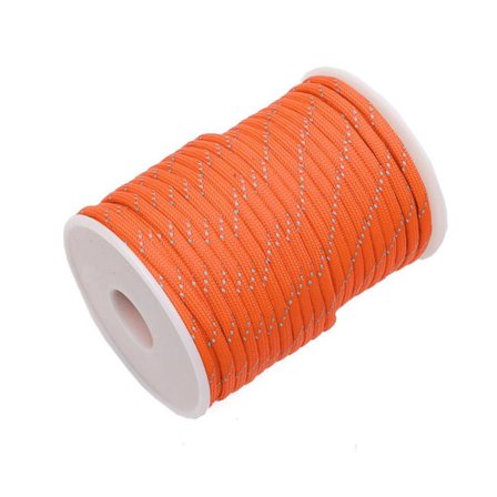 Reflekterende 550 Paracord tau fallskjermsnor ORANSJE