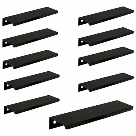 Svart Håndtak, Svart Møbelhåndtak, Usynlig Håndtak Kjøkkenmøbelhåndtak, Svart Møbelhåndtak