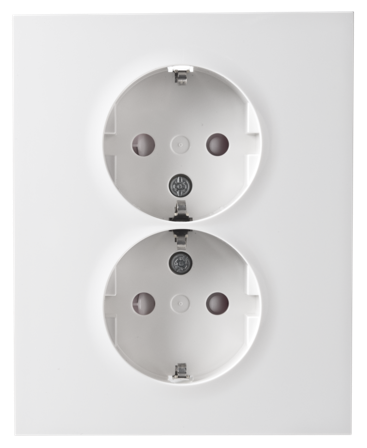 ELKO Plus Dobbel stikkontakt m/jord innfelt