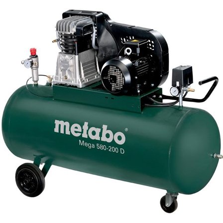 Metabo Mega 580-200 D Kompressor 200 liter, Verkstad & fordon