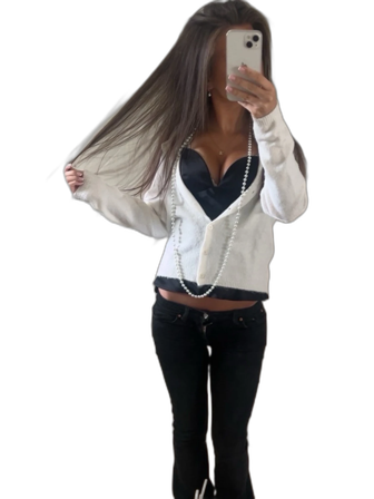 Super söt vit kofta