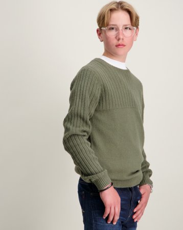 Calvin Klein RIB STITCH SWEATER CN Groen Truien Jongens - Kids Brand Store