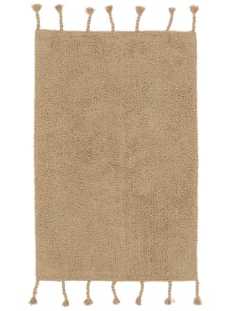 Zale Tapis De Bain 60X90 Beige Coton Lavable