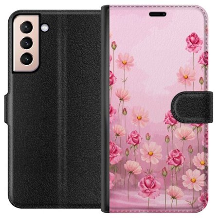 Yhteensopiva Lompakkokotelo Samsung Galaxy S21 Petal Reverie Soft Blush