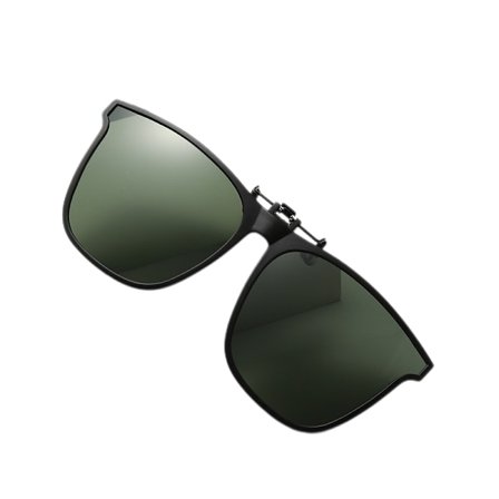 Polariserade Clip-on Solglasögon - Solglasögon Clip-on Glasögon för Män Kvinnor, Stora Ramar Clip-on Flip-up Solglasögon för Körning Fiske Utomhus-