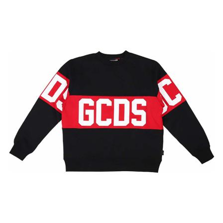 Gcds Band Logo Regular Crewneck Sort, Herre Sweatshirts