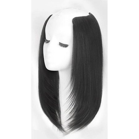 Naturlig parykk Hårstykker SVART