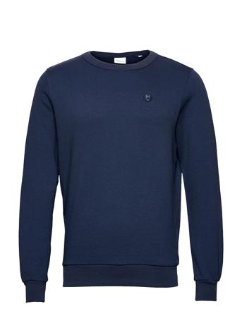 Basic Badge Sweat - Gots/Vegan Svetari Collegepaita Sininen Knowledge Cotton Apparel