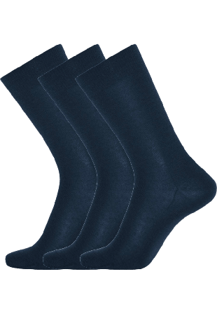 Dovre Ekologisk Ull, Strumpor, 3-pack, Navy Strumpor Herr Blå 48/50