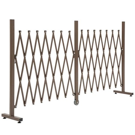 Rootz Scissor Gate - Barrier Scissor - Barrier Extendable - Hegn - Expanding Trellis Hegn - Mørkebrun - L405 x B31 x H103,5 cm