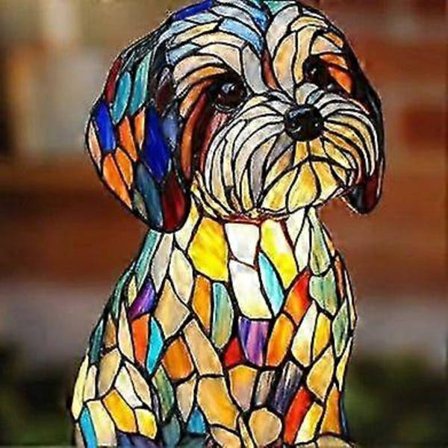 1-pak Ny Malteserhund Lampe, Sød Borddekoration til Hjem & Kontor