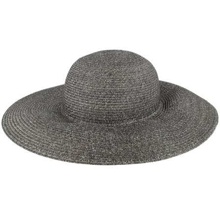 Stetson - Ladies Toyo Black/Grey Sun Hat Sunhat Black Hat - @ Hatstore