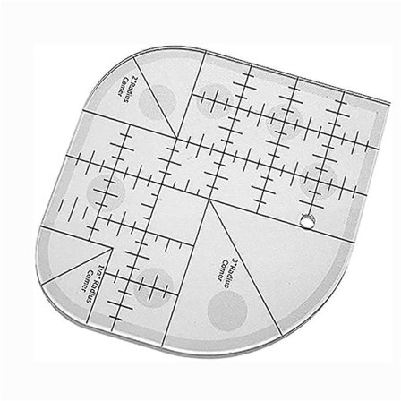 Xs Buet Rundt Hjørne Skærer Lineal Akryl DIY Håndværk Patchwork Syning Skabelon