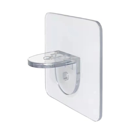 Genomskinlig självhäftande hållare för garderob, köksskiva, bokhylla