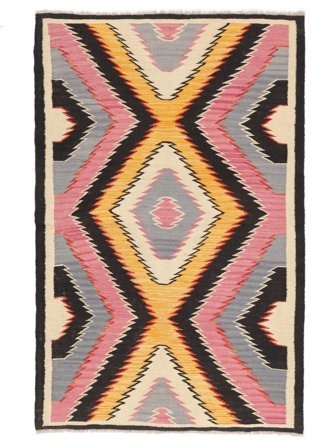 Tecidos À Mão Kilim Moderno Tapete 97X152 Lã Pequeno