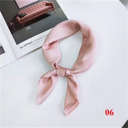 Kvinner firkantet skjerf Silk Feel Satin Head Neck 06 PINK - Perfet