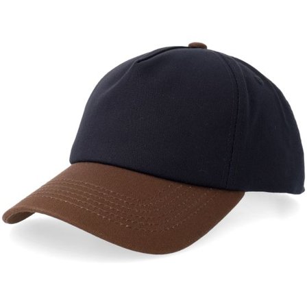 Equip - Svart adjustable Keps - Black/Brown Canvas A-frame Golfer Adjustable @ Hatstore