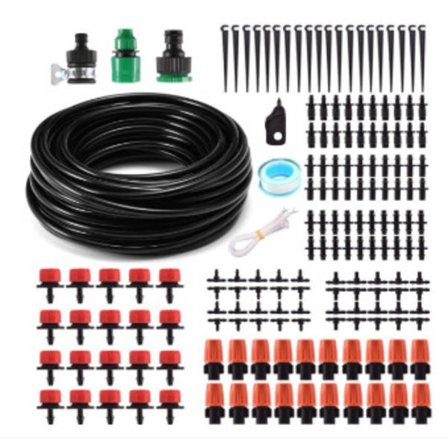 117 deler Mikro Dryppvanning Automatisk Vanningsett, Automatisk Dryppvanningsett, Hagevanningssystem, Hage for Planter -15M Dryppslange
