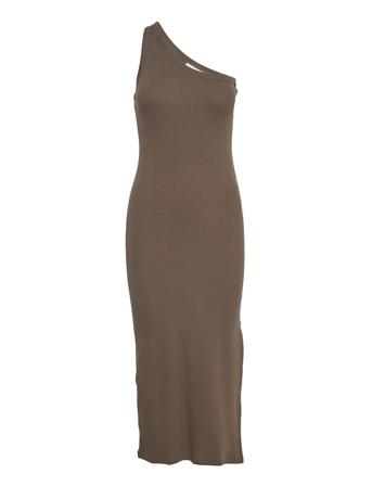 Drewgz Shoulder Dress Knælang Kjole Brun Gestuz
