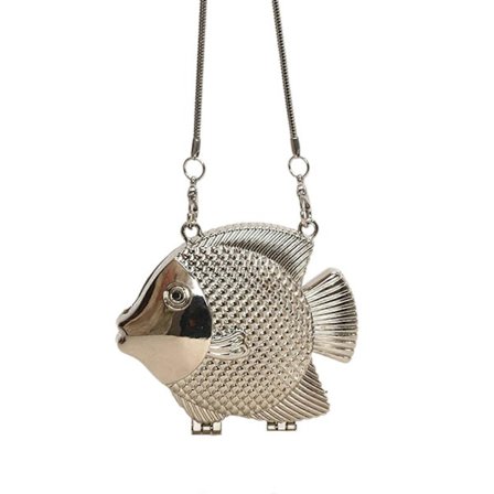 Axelremsväskor Kvällsväska för Kvinnor Fiskformad Axelremsväska Mode Handväska Satchel Plånbok Gåvor