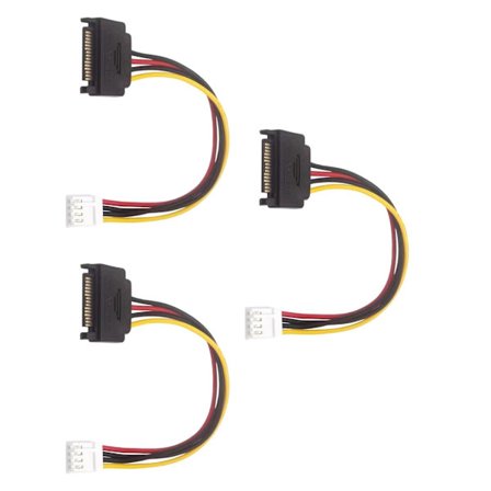 15-pin hann til 4-pin diskett HDD strømomformeradapterkabel Strøm 15P til 4P omformer stasjonsstrømforsyning