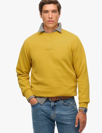 Superdry Micro Logo Crew - Yellow - XXL