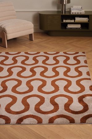 &Home - Tæppe Real Retro - Orange - Jute- & sisaltæpper - 160X230 - Fra Homeroom