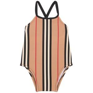 Kids - Burberry Beige Icon Stripe Swimsuit - Swimwear and coverups - 12 months - Beige