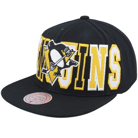 Mitchell & Ness - NHL Noir snapback Casquette - Pittsburgh Penguins Varsity Bust Vintage Black Snapback @ Hatstore