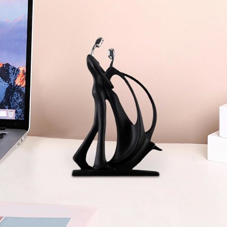 Dansende par skulptur, romantisk miniatyr dansende figur ornament