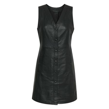 Karen by Simonsen Leather Kjole Sort, Dame
