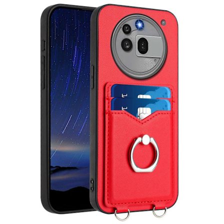 (Ny) R20 Sormus Korttipidike Puhelinkotelo - Xin Punainen_ma