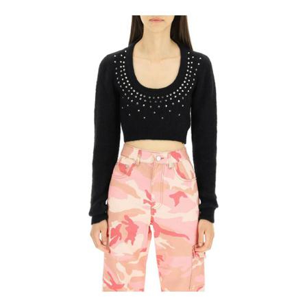 Alessandra Rich, Knitwear Zwart, Dames, Maat:XS