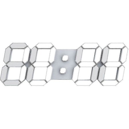 Stue 3D Veggklokke Grenseoverskridende Digital Klokke 3D Vekkerklokke LED Veggklokke Digital Dimbar Lydløs Snooze USB 12/24 Timer