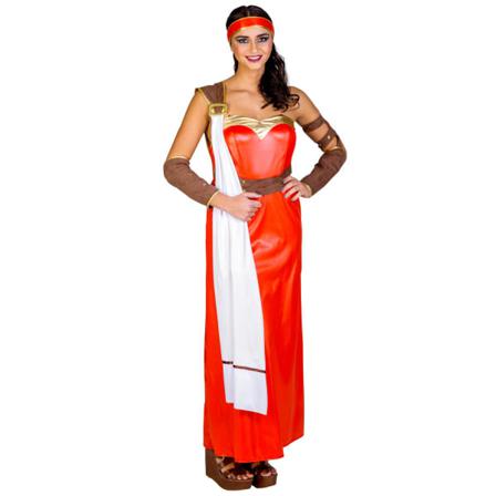 Tectake Maskeraddräkt Dam Romersk Gladiator Red L